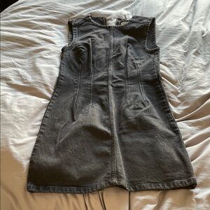 Midi Abercrombie black Denim Dress small